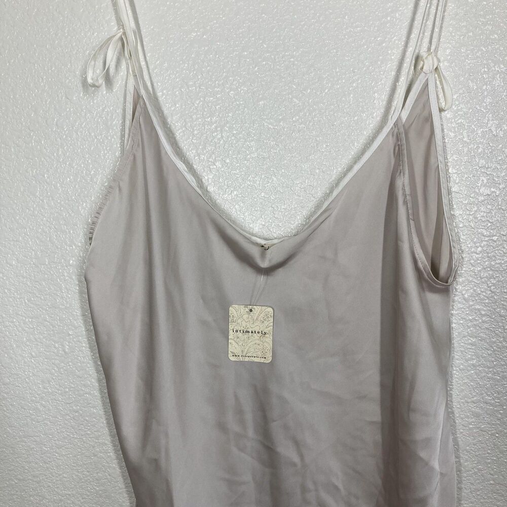 Free People Slip Dress Womens Medium Beige Satin Intimately Chemise Nightgown - Picture 6 of 16